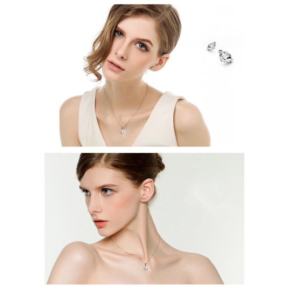 出清＊s925純銀項鍊滿鑽大鋯石 鎖骨鍊-細節圖3