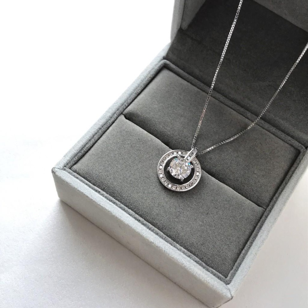 出清＊s925純銀項鍊滿鑽大鋯石 鎖骨鍊-細節圖4