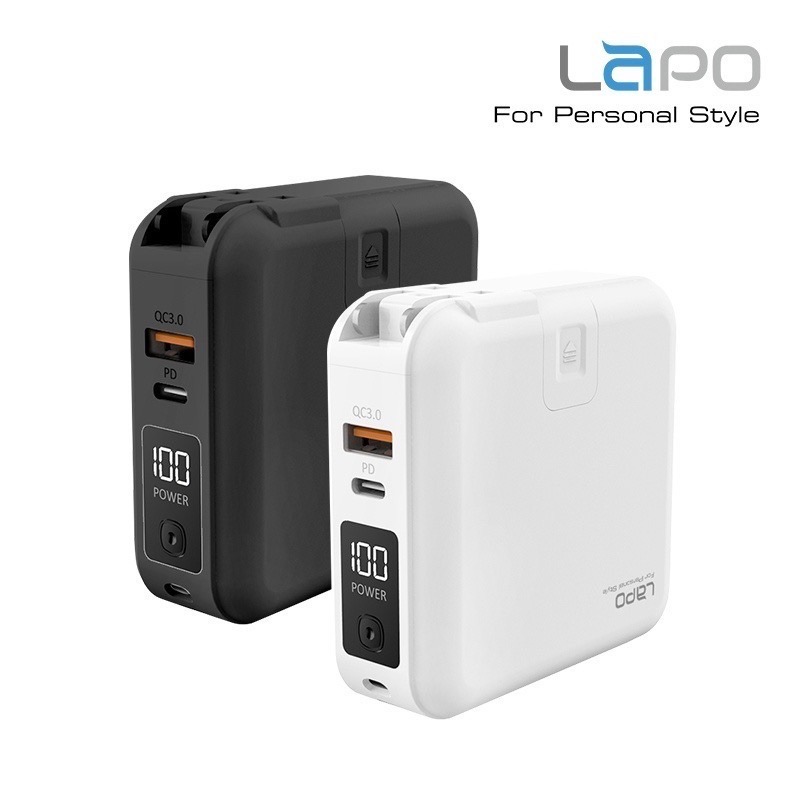 【LAPO】二代 多功能無線充電行動電源 行動電源二代 行動電源 行動電源自帶線 萬用充 LAPO二代-細節圖2