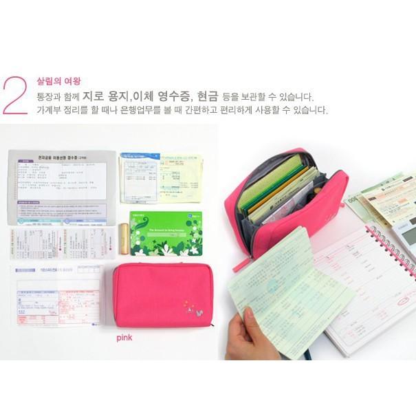 （常來商店）現貨 FBB 16993韓國多功能帆布存摺包化妝包數碼包-細節圖2