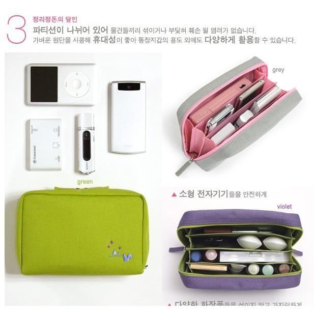 （常來商店）現貨 FBB 16993韓國多功能帆布存摺包化妝包數碼包-細節圖5