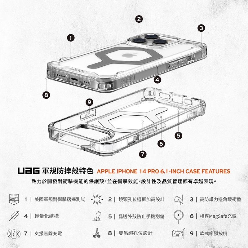 UAG 磁吸式 極透明 iPhone 15 手機殼 iPhone 15 Pro 手機殼 iPhone 14 手機殼 威禹-細節圖4