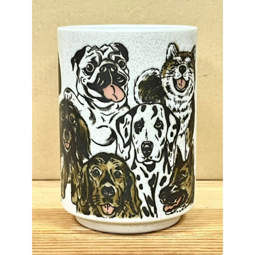 日本製陶瓷壽司杯 (犬顏)
