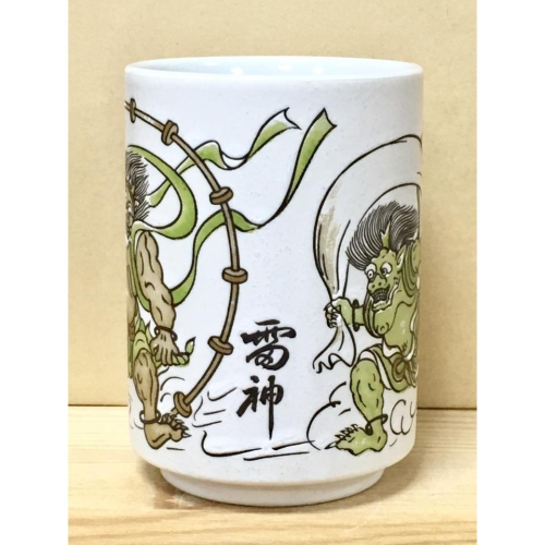 日本製陶瓷壽司杯 (風神雷神)