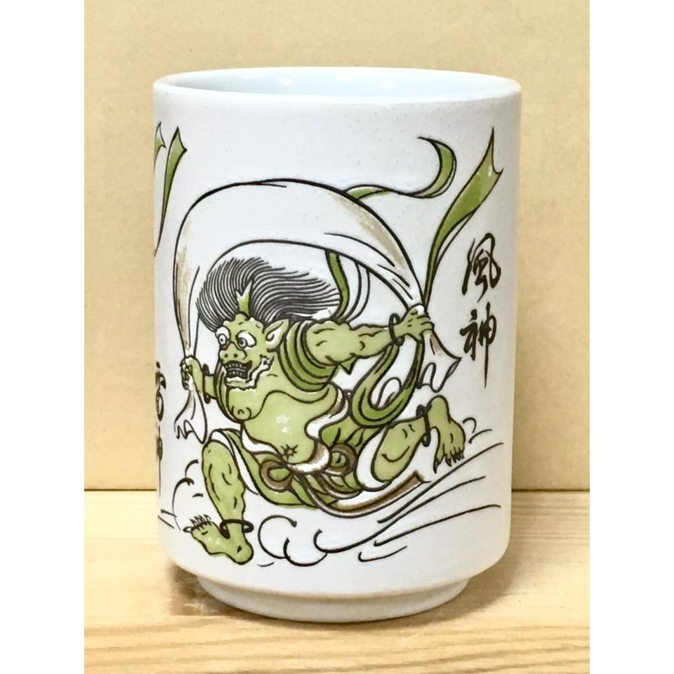 日本製陶瓷壽司杯 (風神雷神)-細節圖2