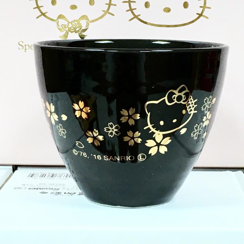 Hello Kitty 描金陶瓷茶杯 (和傘, 美濃燒)-細節圖2