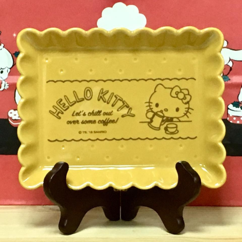 Hello Kitty 陶瓷花邊長型盤 (咖啡時間)