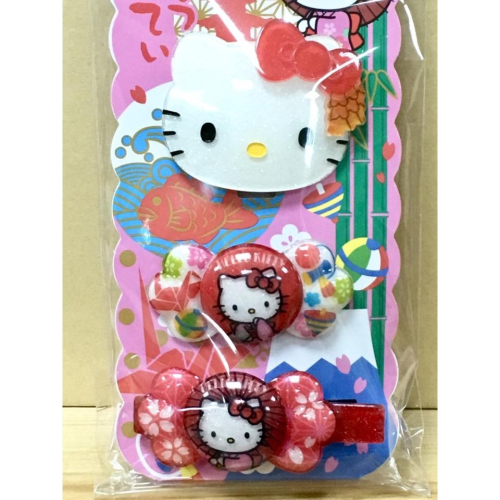 Hello Kitty 髮圈髮夾組 (JAPAN)