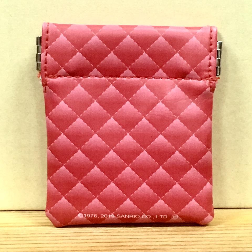 Hello Kitty 方形皮質零錢包 (菱格紅)-細節圖2
