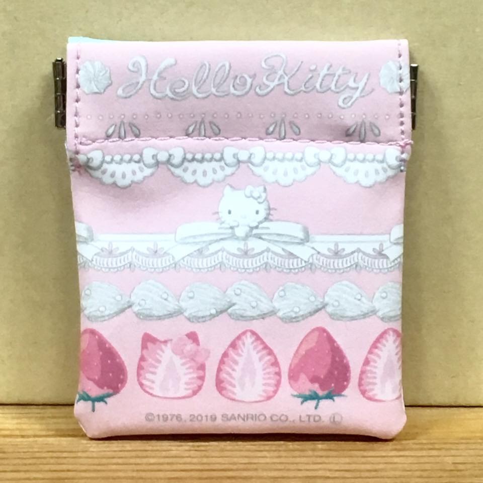 Hello Kitty 方形皮質零錢包 (草莓)-細節圖2