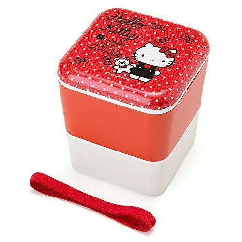 Hello Kitty 方型雙層便當盒 (日本製)-細節圖2