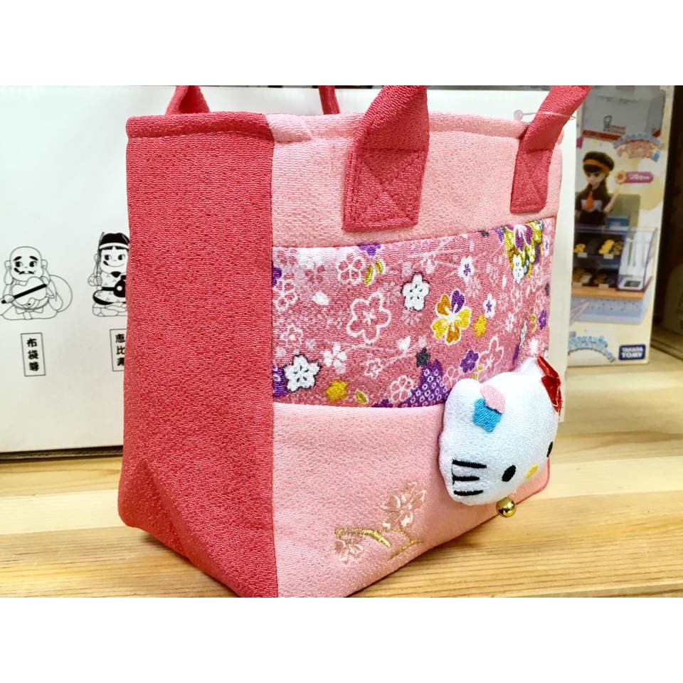 Hello Kitty 和風手提包 (粉桃)-細節圖2