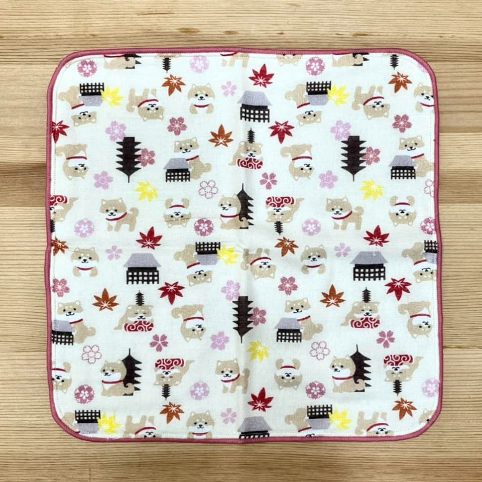 柴犬 手帕 (清水寺, 日本製)-細節圖2