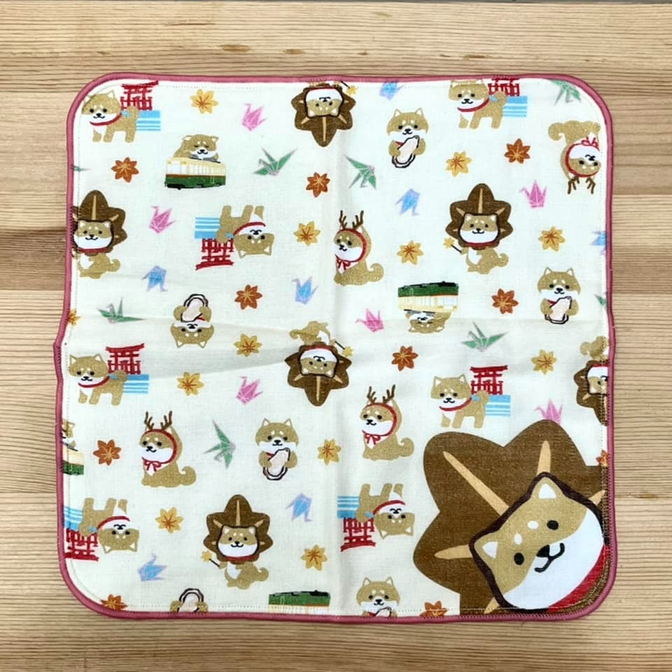 柴犬 手帕 (廣島, 日本製)-細節圖2