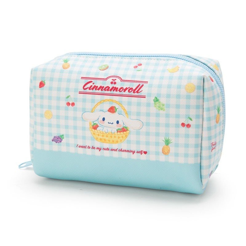 大耳狗 十字紋皮質化妝包 (方型)-細節圖2