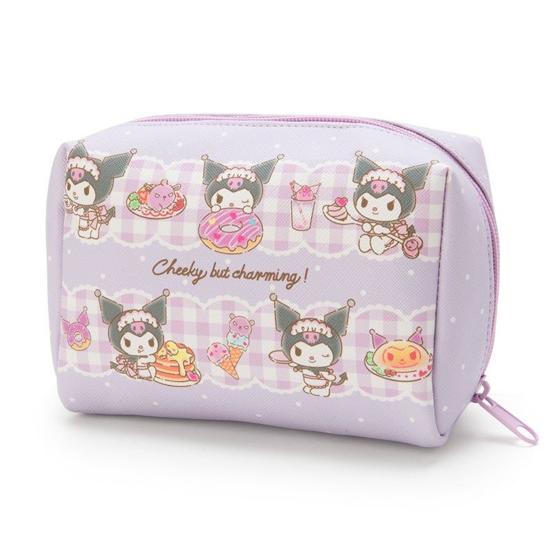 酷洛米 十字紋皮質化妝包 (方型)-細節圖3