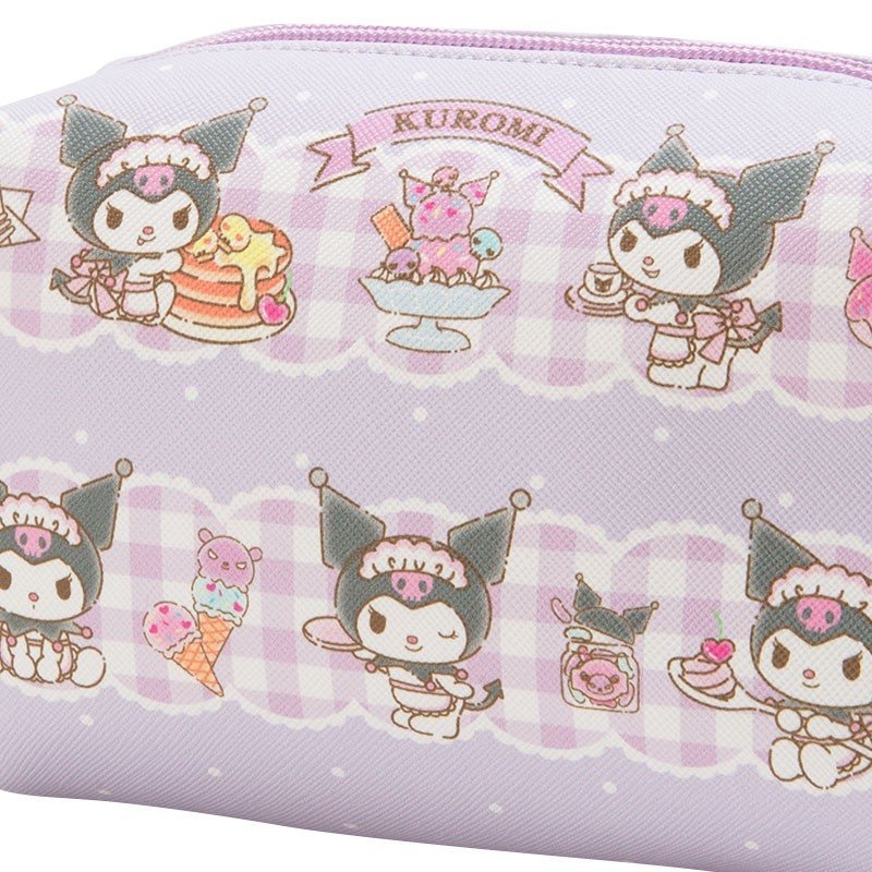 酷洛米 十字紋皮質化妝包 (方型)-細節圖5