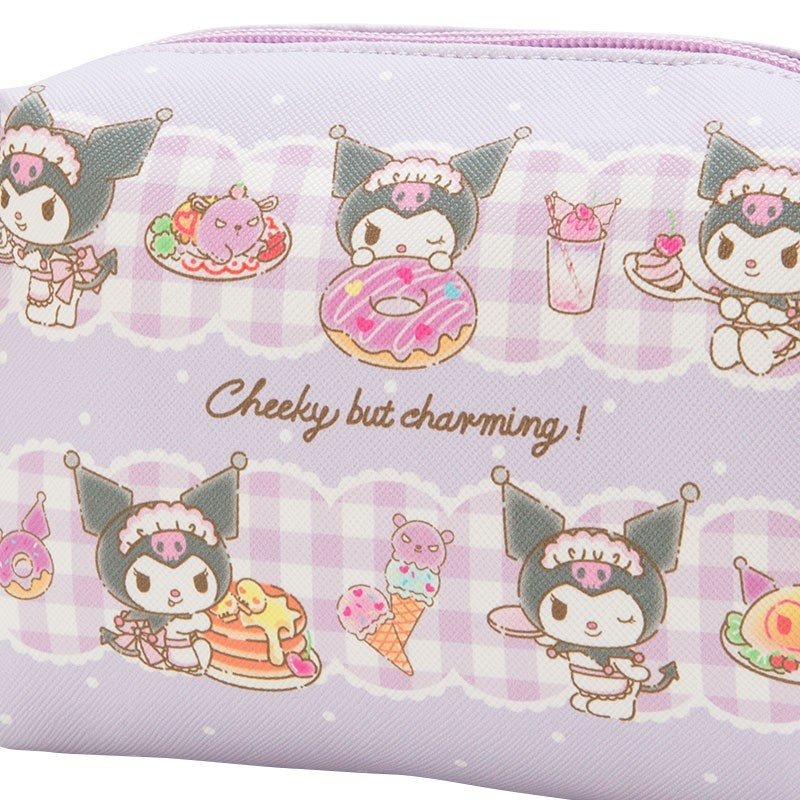 酷洛米 十字紋皮質化妝包 (方型)-細節圖6