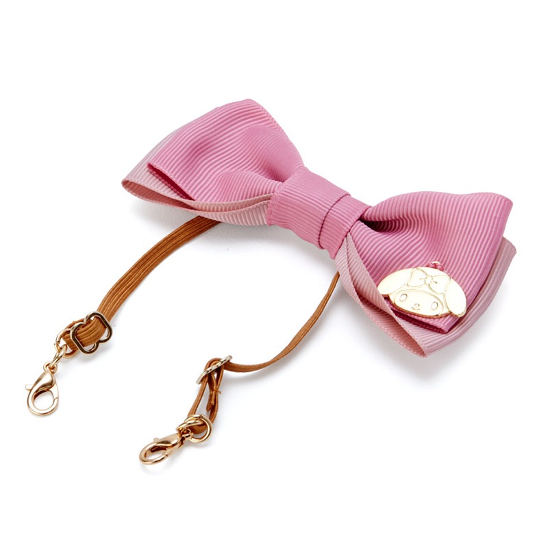 美樂蒂 緞帶蝴蝶結造型口罩掛繩 (馬尾夾)-細節圖2