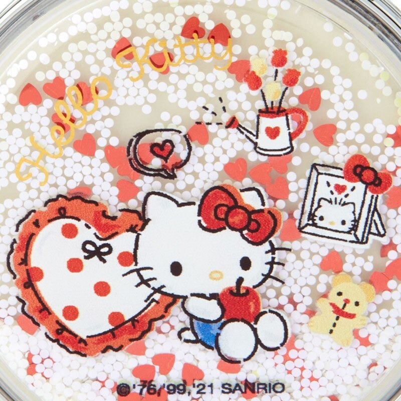 Hello Kitty 金屬圓形流沙雙面鏡 (甜心)-細節圖3