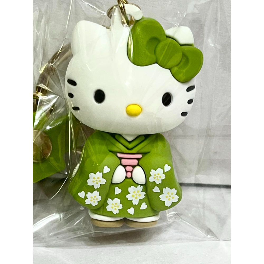 Hello Kitty 多功能矽膠人形掛飾 (抹茶和服)-細節圖2