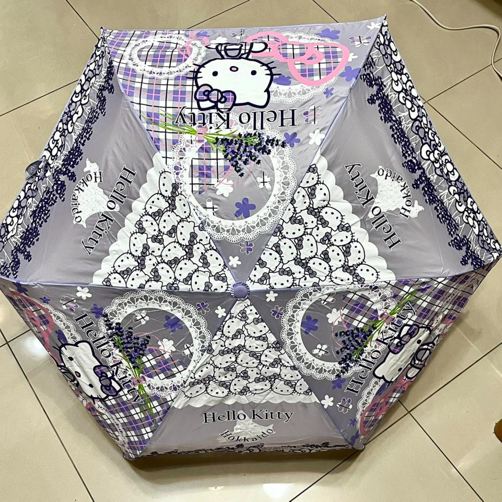 Hello Kitty 折疊式雨陽二用傘 (薰衣草)-細節圖2