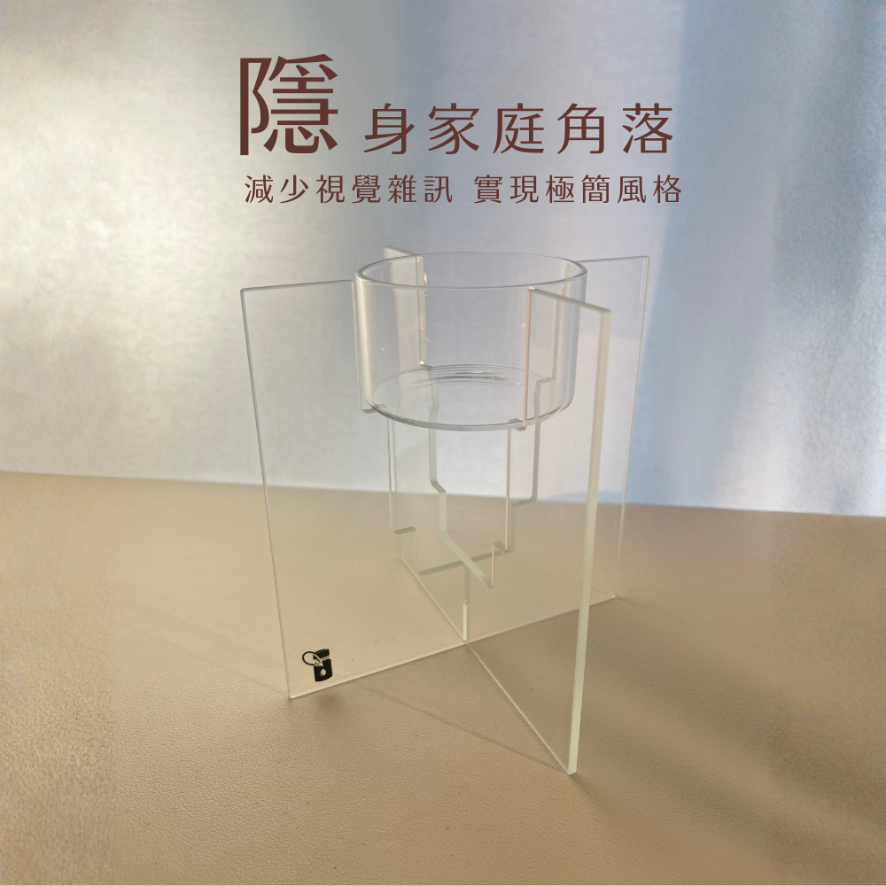 【詩梵娜香氛】透明玻璃精油燭台 全玻璃精油燈座 玻璃精油燭台 透明燭台 隱形燈座 隱形燭台 精油擴香 精油燈 熏香燈-細節圖2
