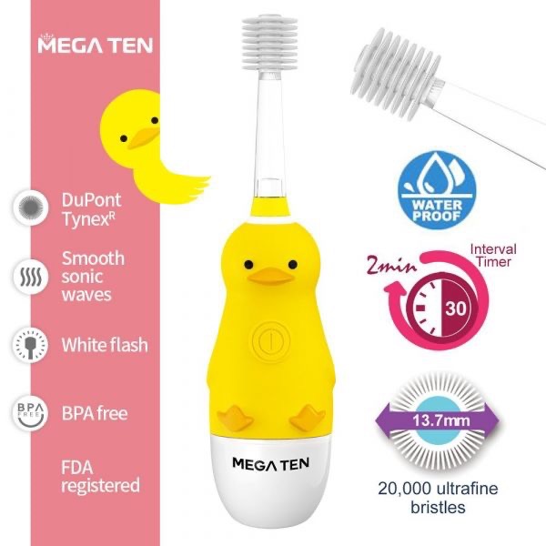 MEGA TEN｜360兒童電動牙刷-規格圖1