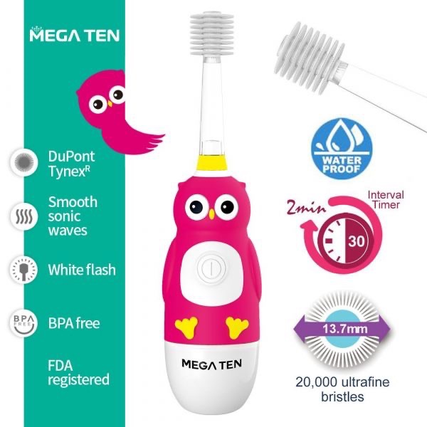 MEGA TEN｜360兒童電動牙刷-規格圖1