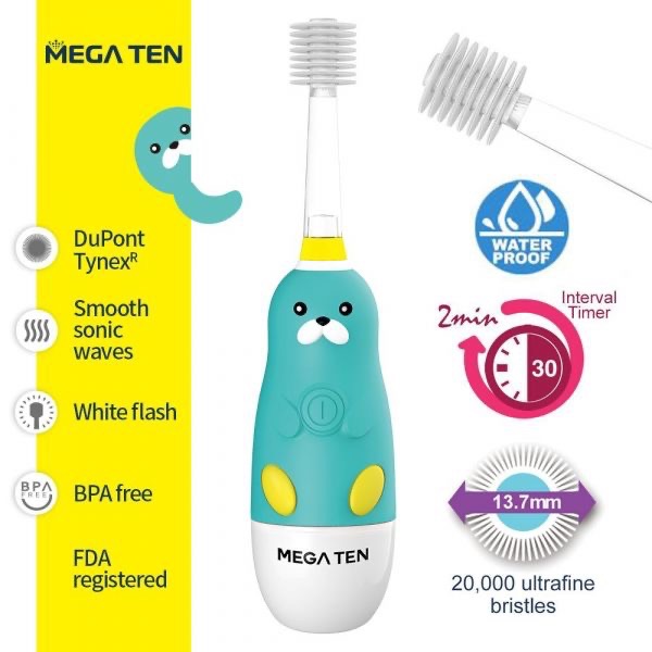 MEGA TEN｜360兒童電動牙刷-規格圖1