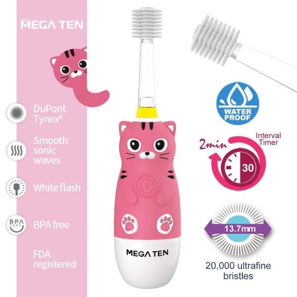MEGA TEN｜360兒童電動牙刷-規格圖1