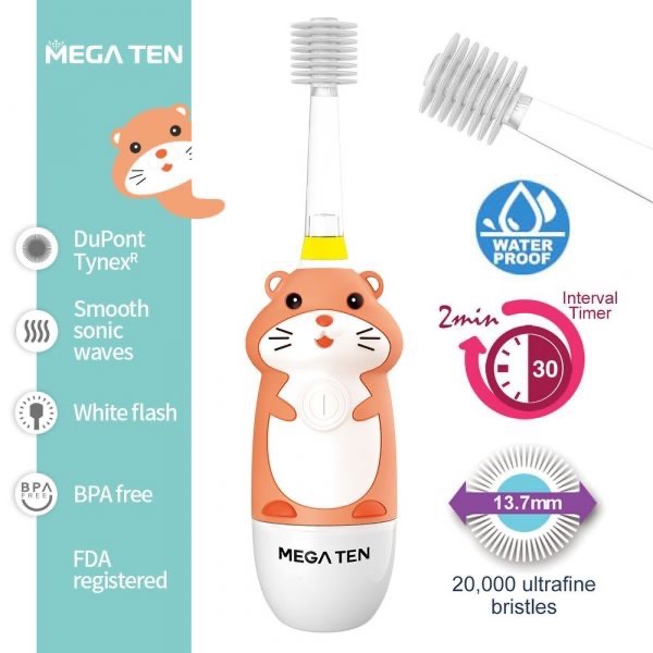 MEGA TEN｜360兒童電動牙刷-規格圖1