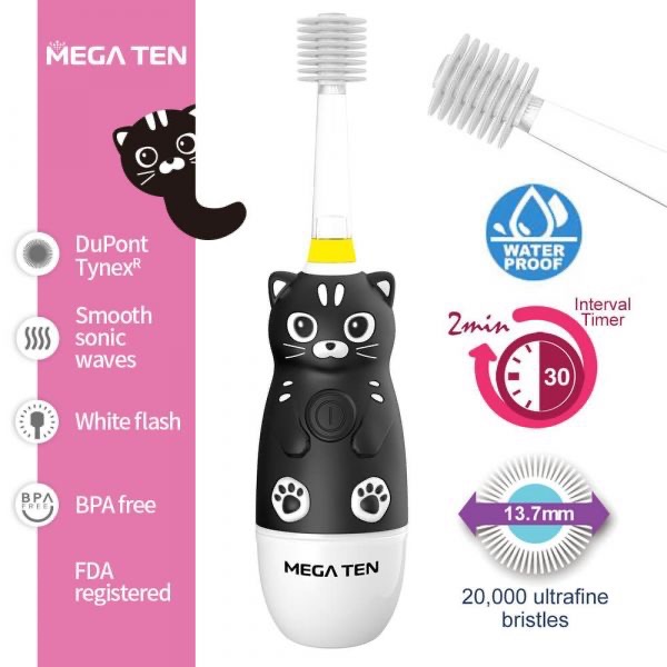 MEGA TEN｜360兒童電動牙刷-規格圖1
