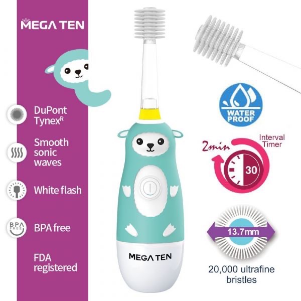 MEGA TEN｜360兒童電動牙刷-規格圖1
