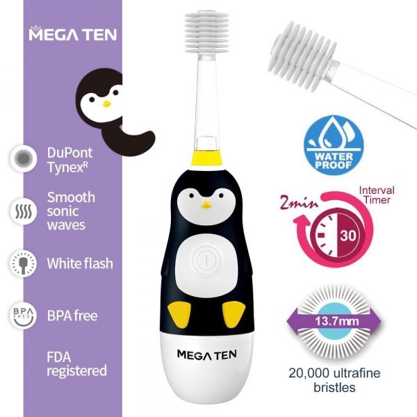 MEGA TEN｜360兒童電動牙刷-規格圖1