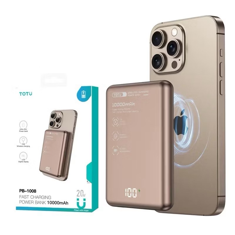 TOTU 10000mAh 可上飛機 Wh/台灣BSMI/NCC/中國CCC 超薄磁吸無線充電快充行動電源MagSafe-細節圖2