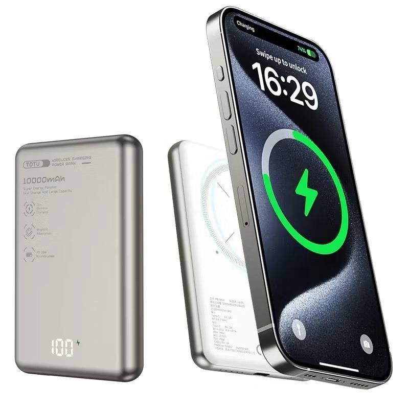TOTU 10000mAh 可上飛機 Wh/台灣BSMI/NCC/中國CCC 超薄磁吸無線充電快充行動電源MagSafe-細節圖3