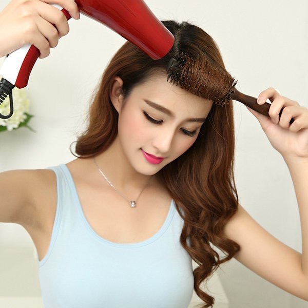 經典原木豬鬃梳 防靜電 圓梳 圓筒梳 圓直髮 捲髮梳 梳子 鬃毛梳  木柄梳 加針梳 直列斜列梳 鬃毛圓梳-細節圖4