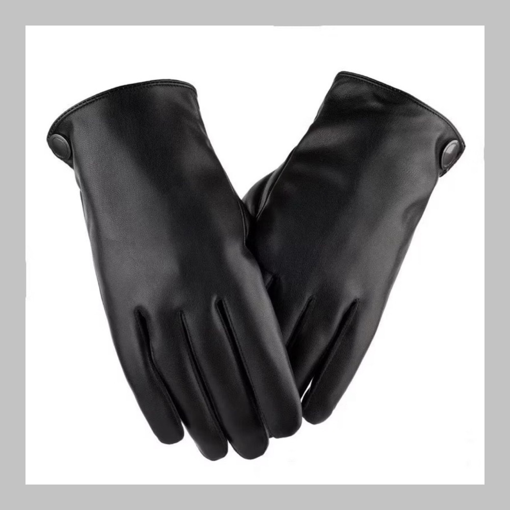 男士款PU皮手套 秋冬季 防風 加絨 防水 保暖 可觸屏 戶外 騎車 皮革手套 保暖手套-細節圖10