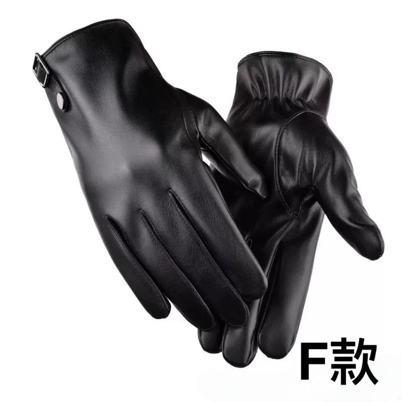 男士款PU皮手套 秋冬季 防風 加絨 防水 保暖 可觸屏 戶外 騎車 皮革手套 保暖手套-規格圖11