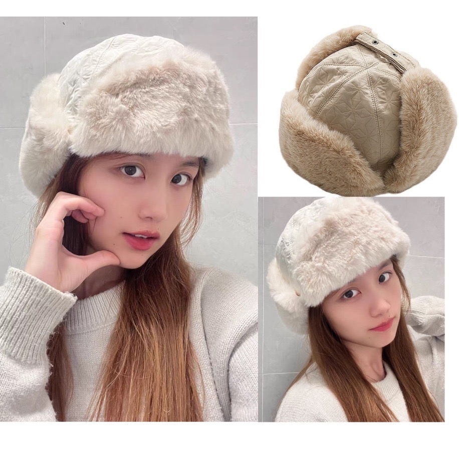 菱型壓紋 夾層棉 毛絨 雷鋒帽 護耳帽 毛帽 飛行帽 防寒保暖帽 地主帽 帽子 保暖帽 毛帽 騎車滑雪帽-細節圖4