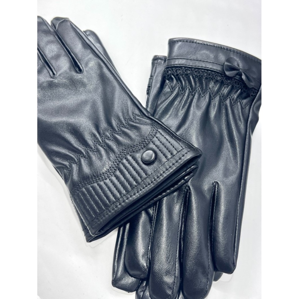 秋冬 女款 皮手套 保暖 可觸屏 防寒防水 騎車保暖手套 加絨加厚 手套 皮革手套 寒流必備-細節圖3