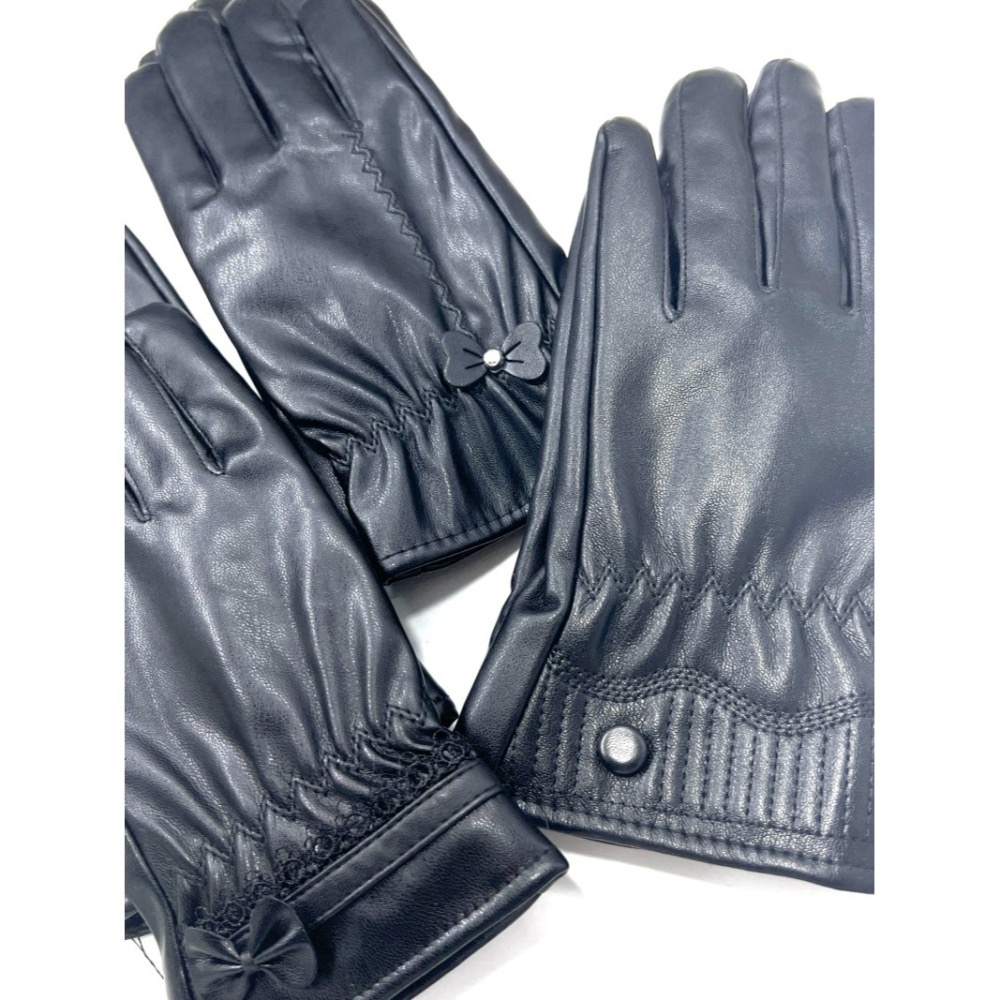 秋冬 女款 皮手套 保暖 可觸屏 防寒防水 騎車保暖手套 加絨加厚 手套 皮革手套 寒流必備-細節圖7