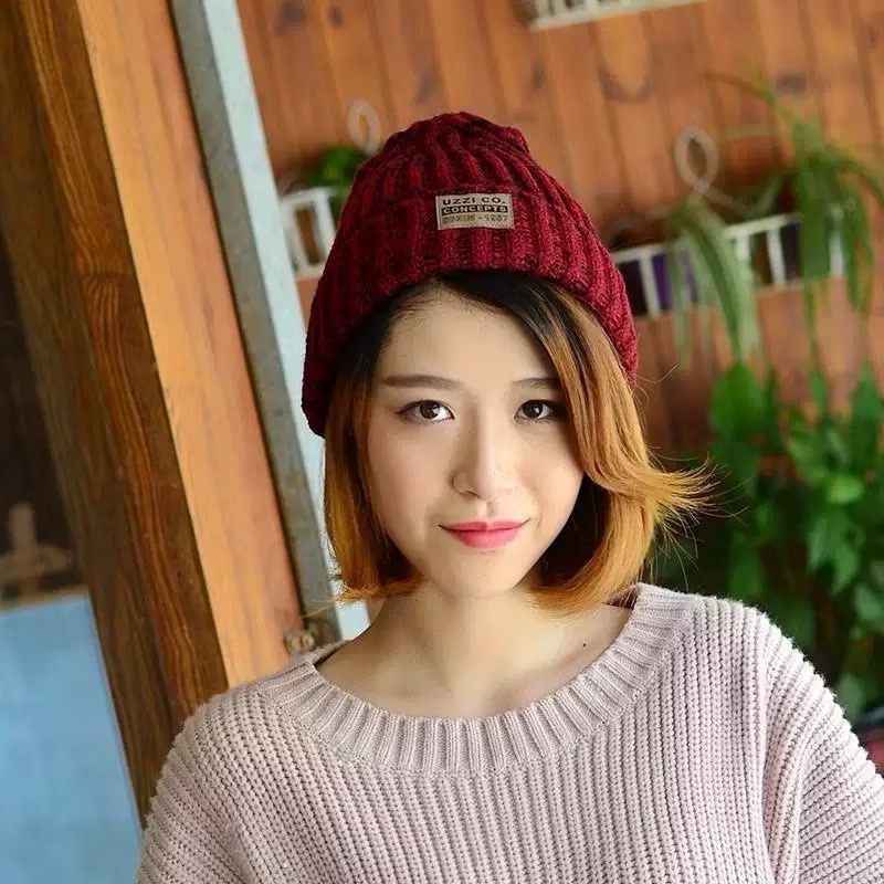 經典貼標 字母 毛線帽 休閒 針織帽  保暖 護耳帽 男女 徽章 皮標 混色 毛帽 針織帽-細節圖7