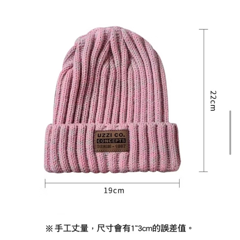 經典貼標 字母 毛線帽 休閒 針織帽  保暖 護耳帽 男女 徽章 皮標 混色 毛帽 針織帽-細節圖11