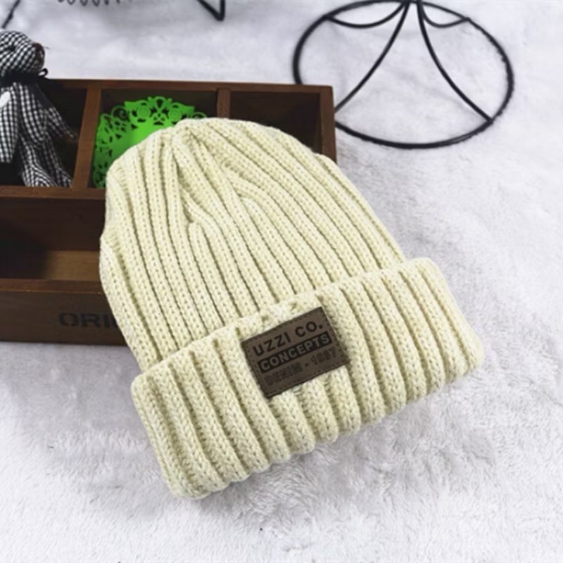 經典貼標 字母 毛線帽 休閒 針織帽  保暖 護耳帽 男女 徽章 皮標 混色 毛帽 針織帽-規格圖11