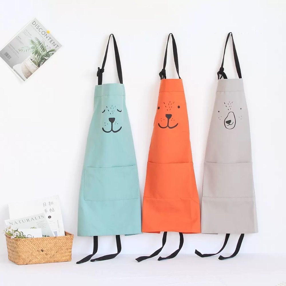 北歐風格 親子款圍裙 棉麻感 成人 兒童圍裙 畫畫衣 工作服 Zakka-細節圖11