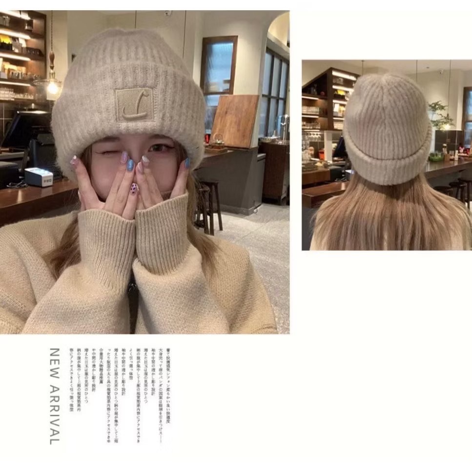 立體繡字 保暖帽 毛線帽 堆堆帽 針織帽 毛帽 冷帽 護耳帽 帽子 冬季保暖-細節圖6