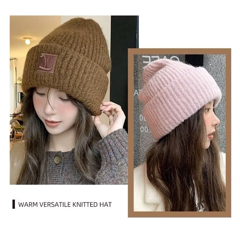 立體繡字 保暖帽 毛線帽 堆堆帽 針織帽 毛帽 冷帽 護耳帽 帽子 冬季保暖-細節圖7