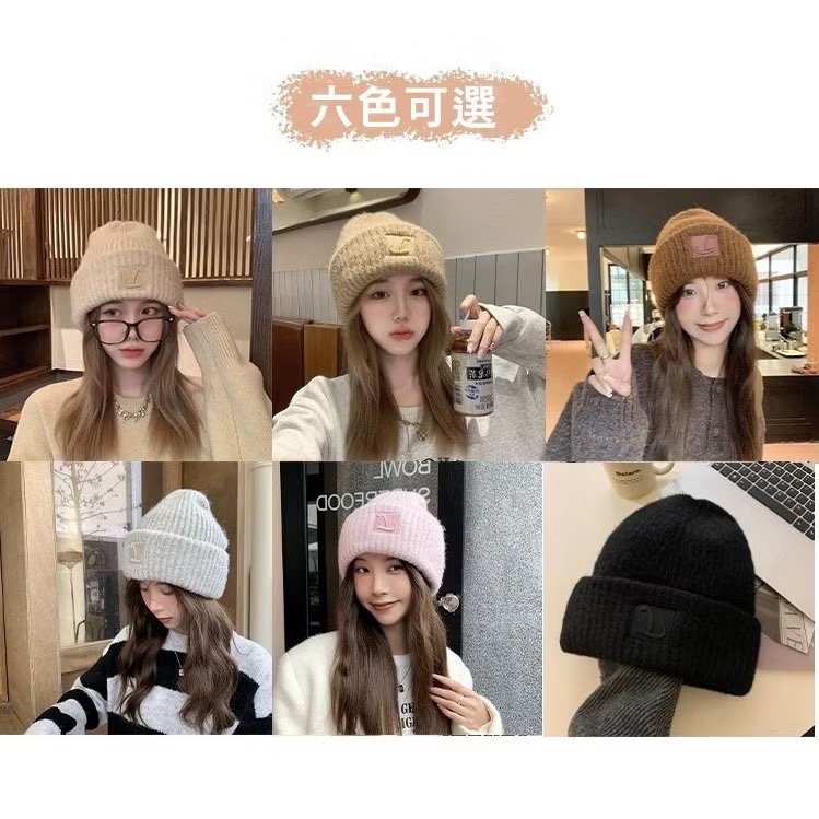 立體繡字 保暖帽 毛線帽 堆堆帽 針織帽 毛帽 冷帽 護耳帽 帽子 冬季保暖-細節圖11